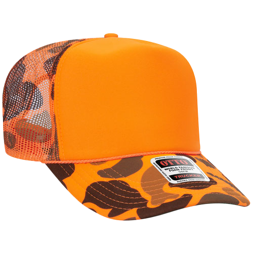 Otto Trucker Hat - Camo Orange