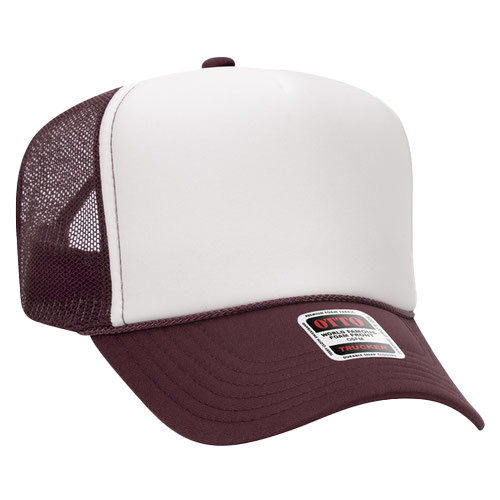 Otto Trucker Hat - Maroon & White