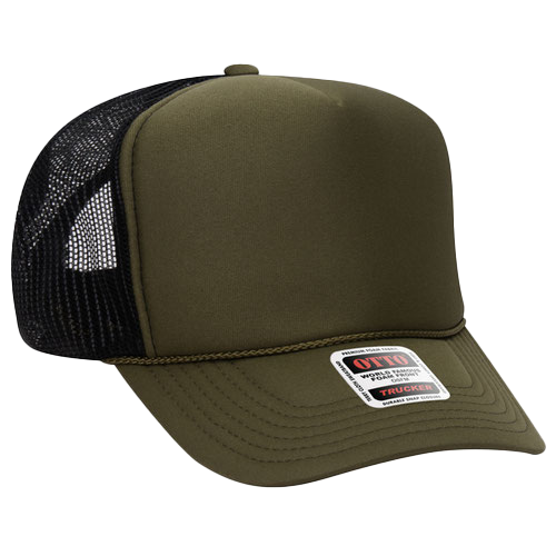 Otto Trucker Hat - Olive Green & Black